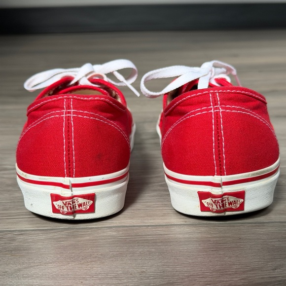 Vans Red Canvas, Men Size 10.5, Women Size 12. NO BOX - Picture 4 of 6